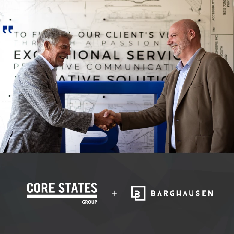 Image for post Barghausen Consulting Engineers, Inc. Joins Forces with Core States Group for Unmatched Nationwide A/E/C Solutions